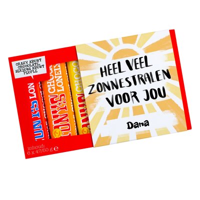 Tony’s Chocolonely | Proeverijtje | Zonnestralen met eigen naam | 288g