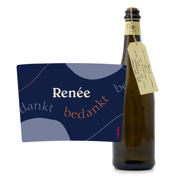 Prosecco Toso | Bedankt met eigen naam | 750 ml