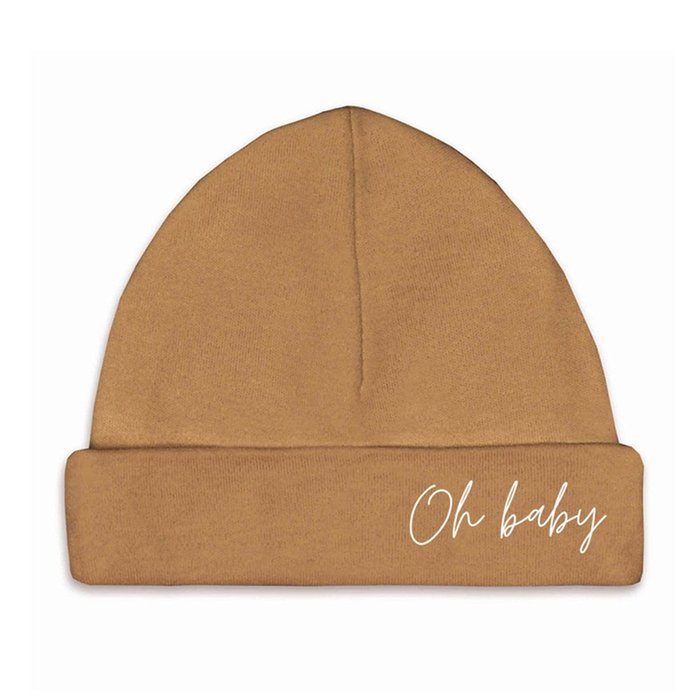 Hip&Mama box | Babymutsje  Oh Baby  | Zandkleurig