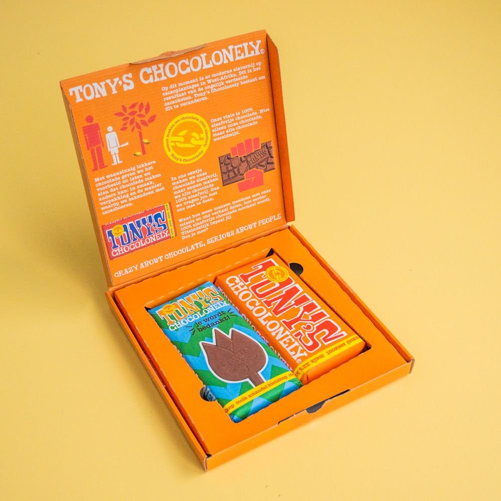 Tony's Chocolonely - Giftbox Bedankt - 2 repen