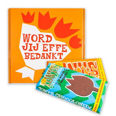 Tony's Chocolonely | Giftbox Bedankt | 2 repen | 360g