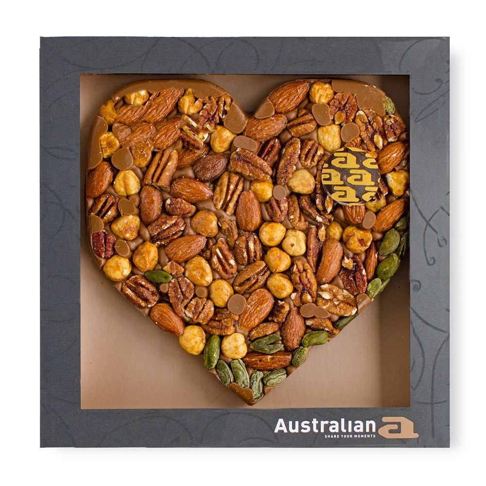 Australian Hart - Melkchocolade & noten - 220g