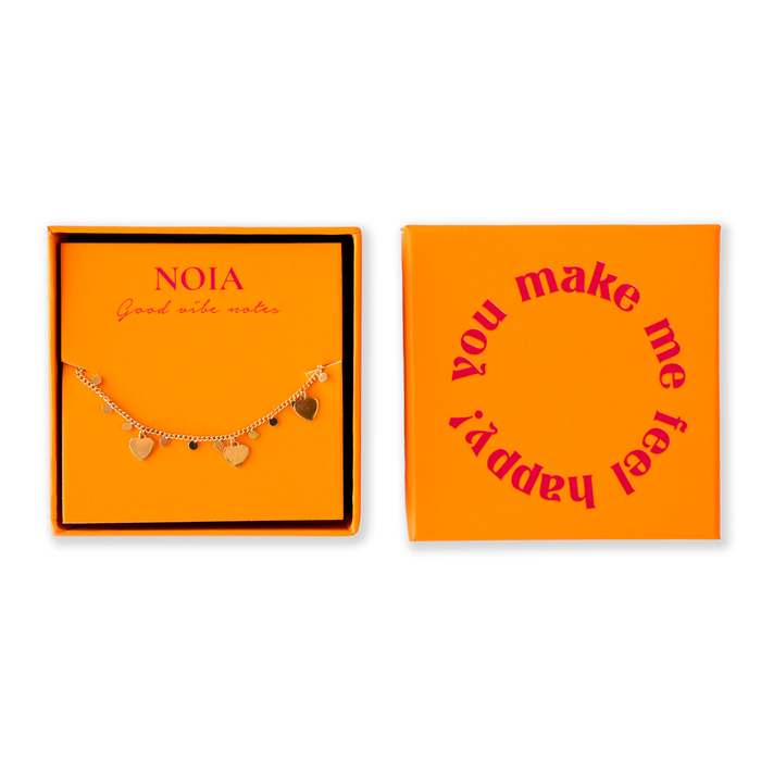 Noia Jewellery | Armband hartje | Goudkleurig