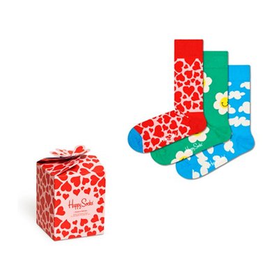Happy Socks | 3 paar | Bloemen | maat 36 - 40
