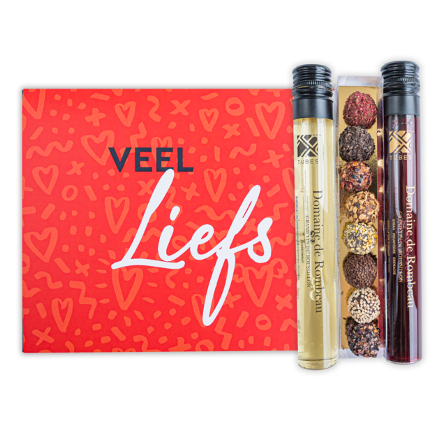 Wijnproeverij Veel liefs | met Truffelchocolade | 2x 100 ml