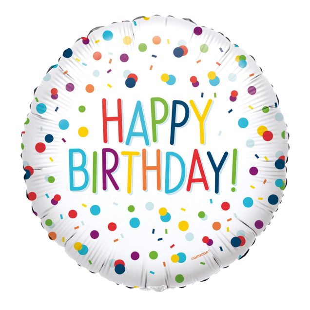 Ballon confetti 'Happy Birthday'
