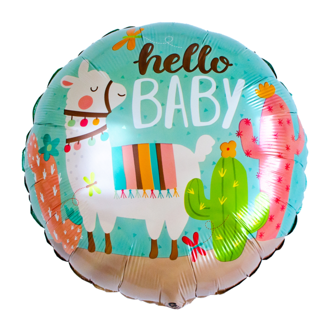 Ballon alpaca 'Hello Baby'