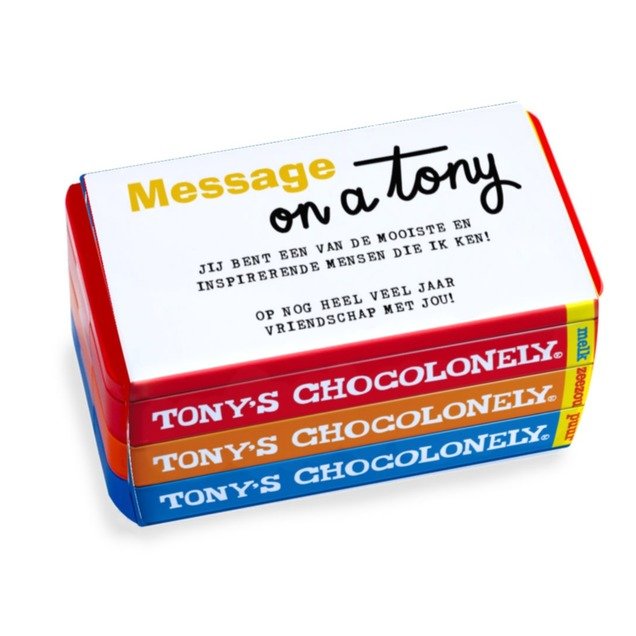 Tony's Chocolonely | Stapelblik | Message met eigen tekst