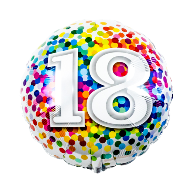 Ballon Rainbow Confetti '18'
