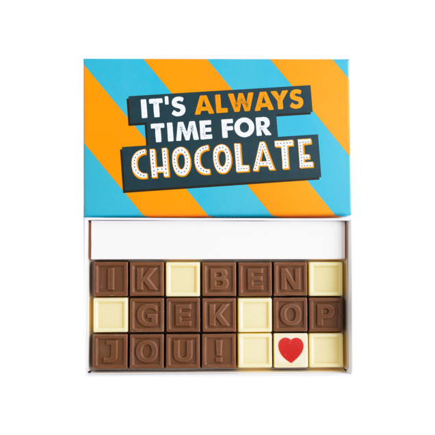 Chocolade telegram - Ik ben gek op jou! - 200g