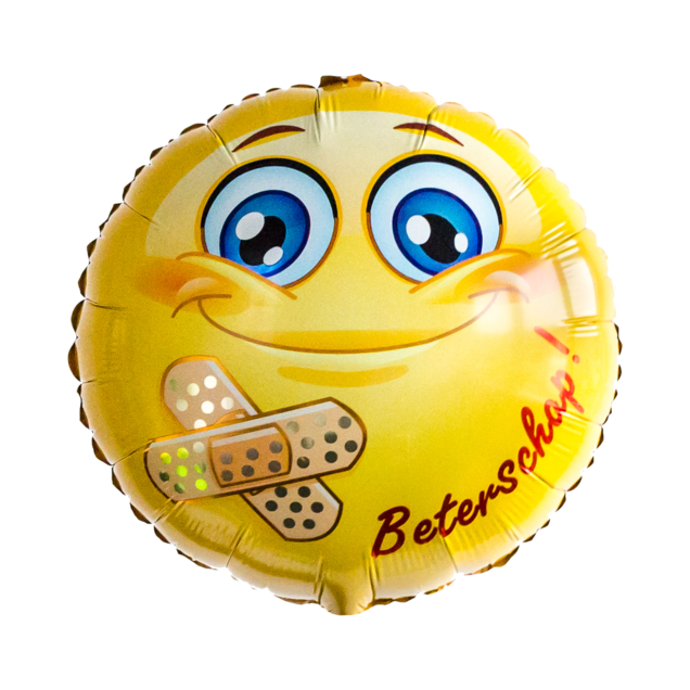 Ballon smiley 'Beterschap'