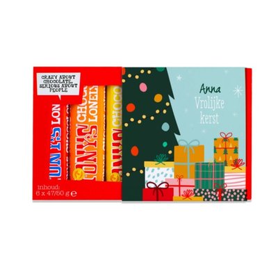 Tony’s Chocolonely | Proeverijtje | Vrolijke Kerst met eigen naam | 300g