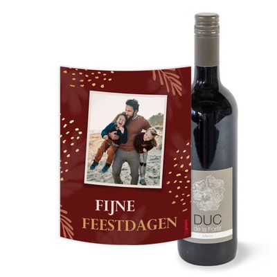 Duc de la Foret | Merlot | Fijne feestdagen met eigen foto | 750 ml