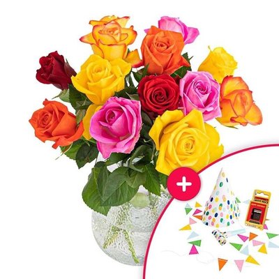 Brievenbusbloemen | Cadeaupakket Rozen | Gefeliciteerd