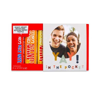 Tony’s Chocolonely | Proeverijtje | Yay in the pocket met eigen foto | 288g