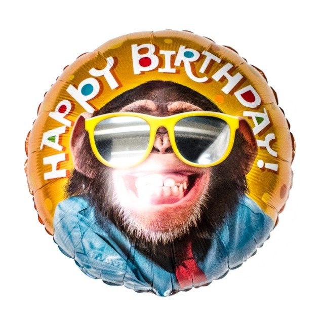 Ballon chimpansee 'Happy Birthday'