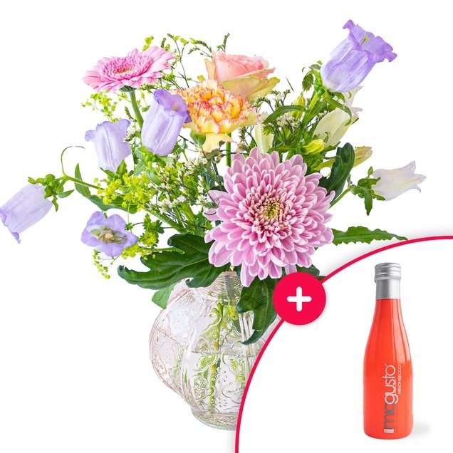 Boeket Voor jou (incl. vaas) + Il Miogusto Meloen