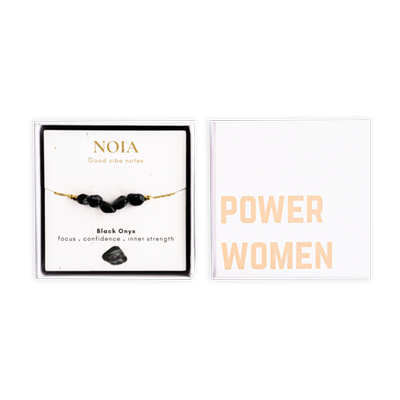 Noia Jewellery | Armband Onyx | Goudkleurig