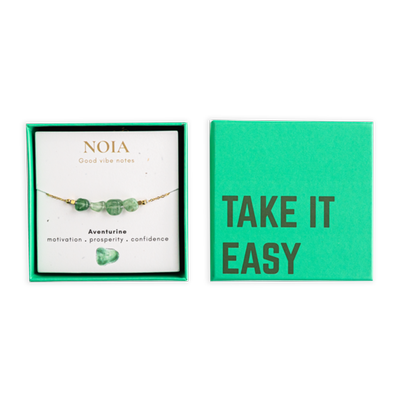 Noia Jewellery | Armband Aventurijn | Goudkleurig