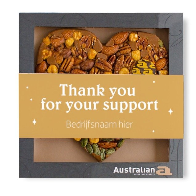 Australian Hart | Melk Noten | Bedankt met eigen tekst