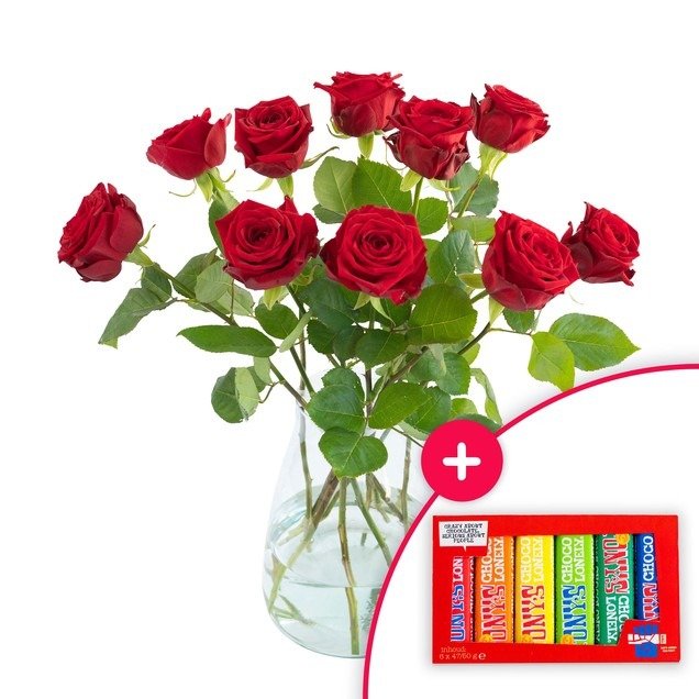 mooiste Valentijn bloemen + cadeau per post sturen (zelfs vandaag!)
