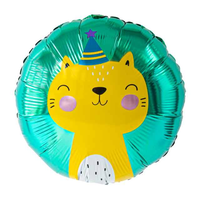 Ballon - Kat met feestmuts