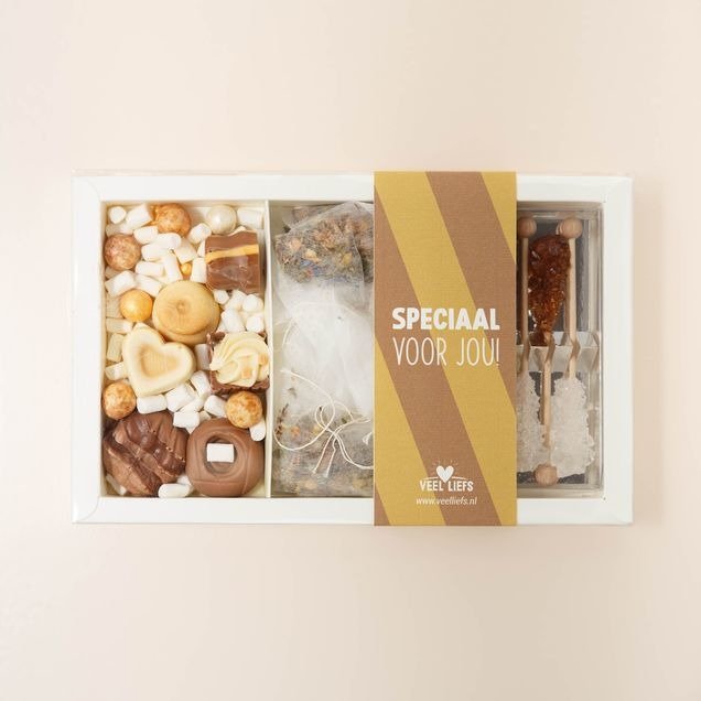 Veel Liefs - Cadeaupakket - Bonbons - Thee