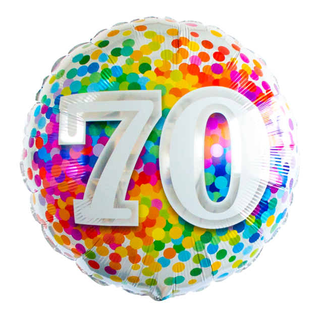 Greetz Ballon - Rainbow Confetti - 70