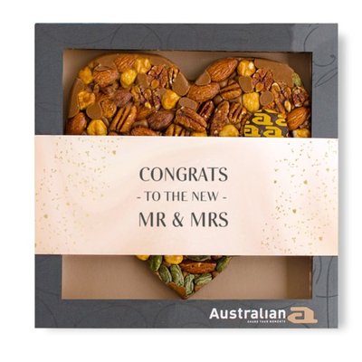 Australian Hart | Melk Noten | Huwelijk met eigen tekst | 220g