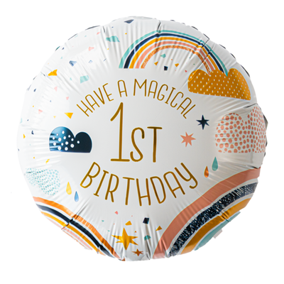 Ballon | Regenboog | 1ste verjaardag