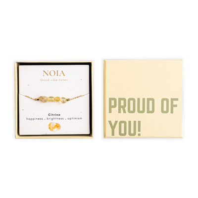 Noia Jewellery | Citrine armband | Goudkleurig