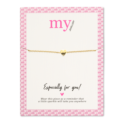 My Jewellery | armband hartje | goudkleurig