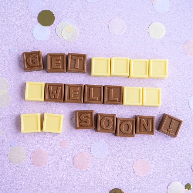 temperament Smelten Afstudeeralbum Chocolade Telegram | 'Get well soon' | Greetz