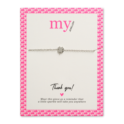 My Jewellery | armband klavertje | zilverkleurig