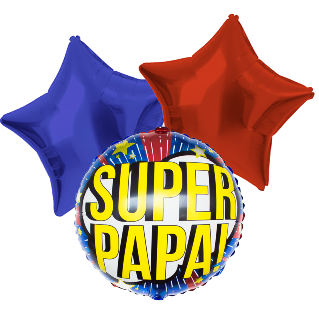 Ballonnen tros - Sterren - Super papa!