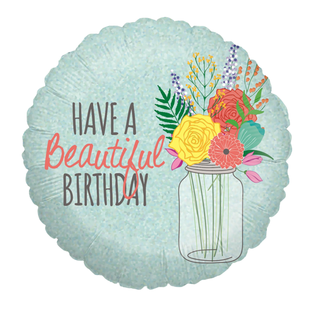 Ballon 'Have a beautiful birthday'