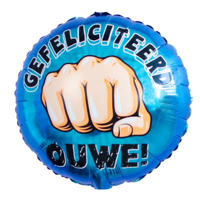Ballon | Boks | Gefeliciteerd Ouwe