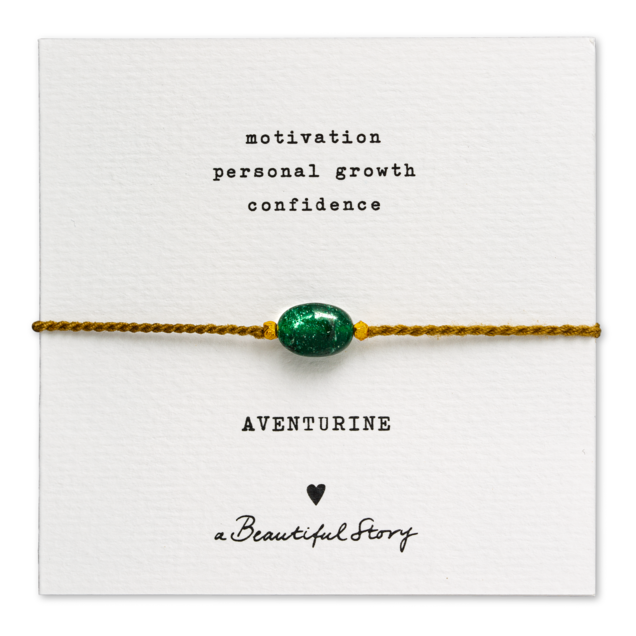 A Beautiful Story | Aventurine Armband | Goudkleurig