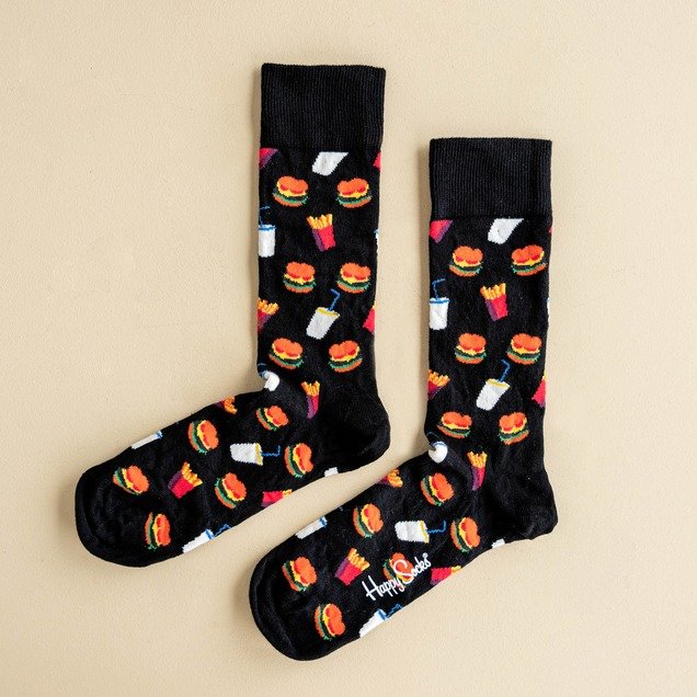 Happy Socks | 1 paar | Hamburger | maat 41 - 46