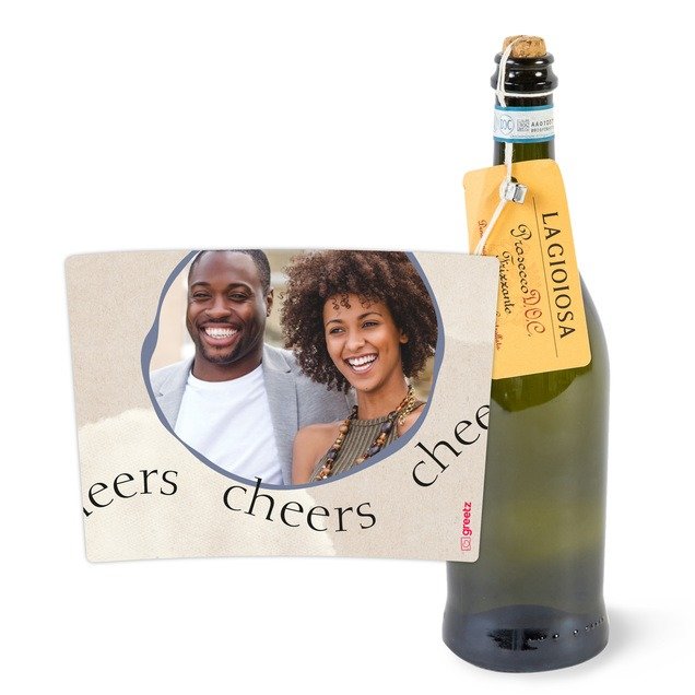 Prosecco Frizzante | Cheers met eigen foto | 750ml
