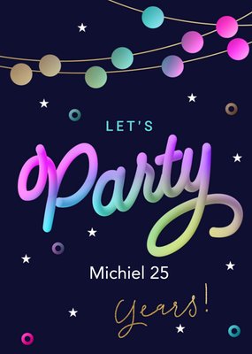 Luckz | Uitnodiging | Verjaardagsfeest | Neon