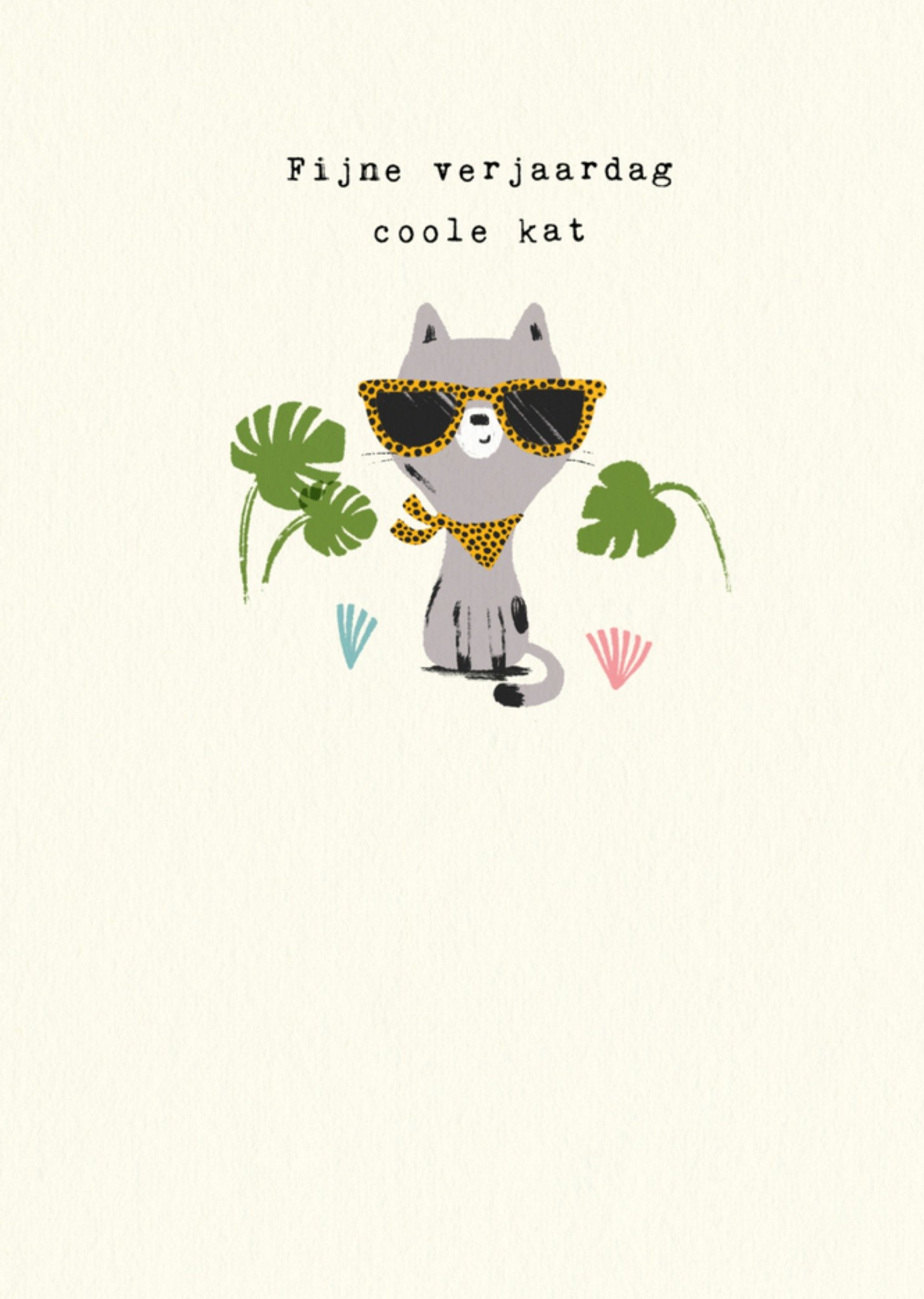 iDrew Illustrations - Verjaardagskaart - coole kat