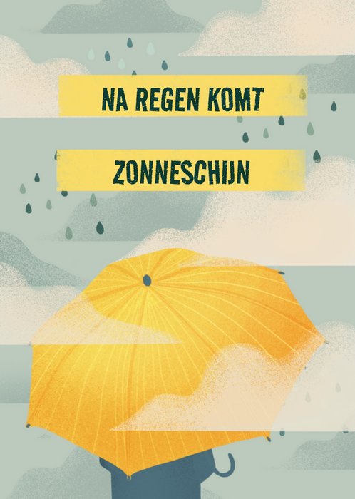 Greetz | Gezakt kaart | zonneschijn | paraplu