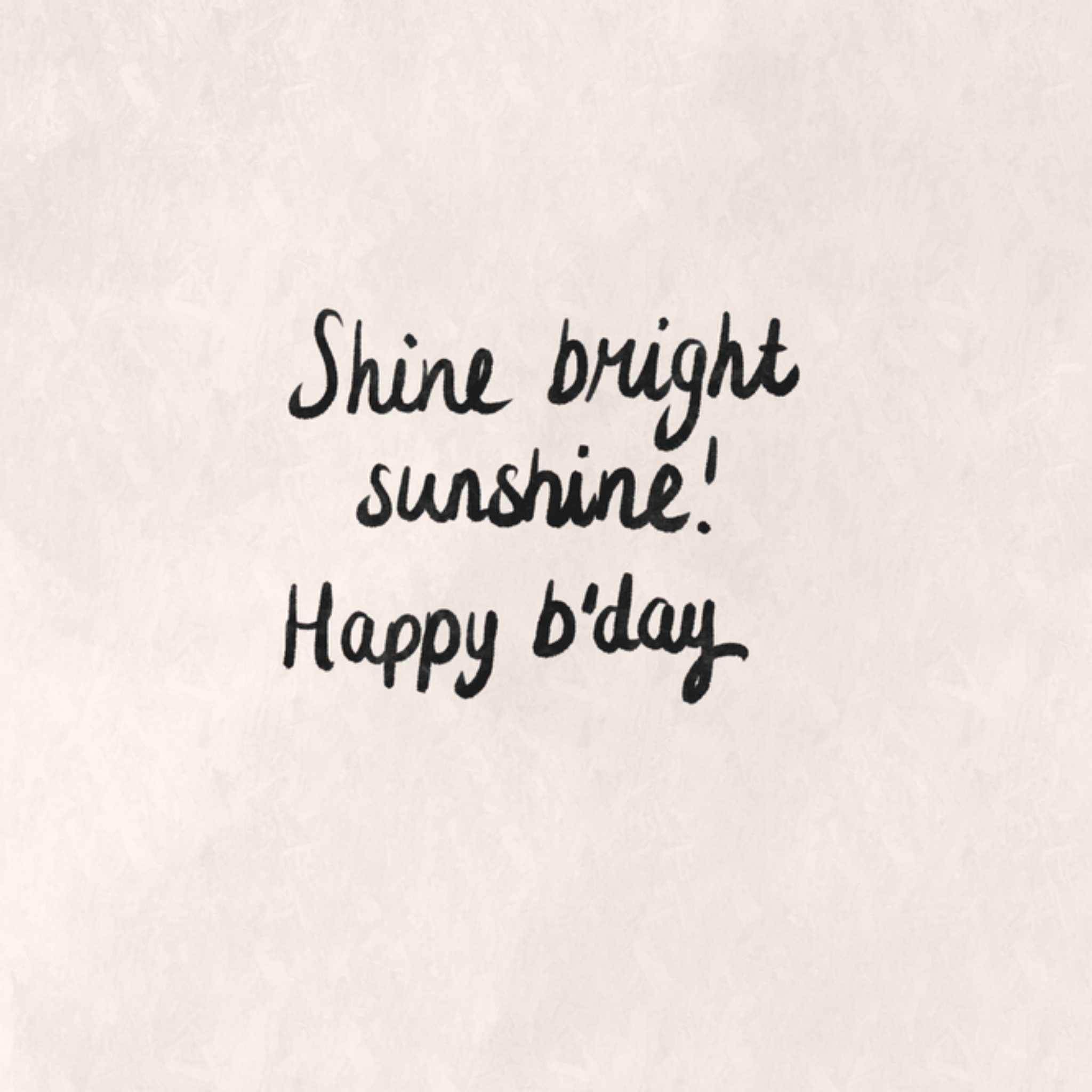 Verjaardagskaart - sunshine