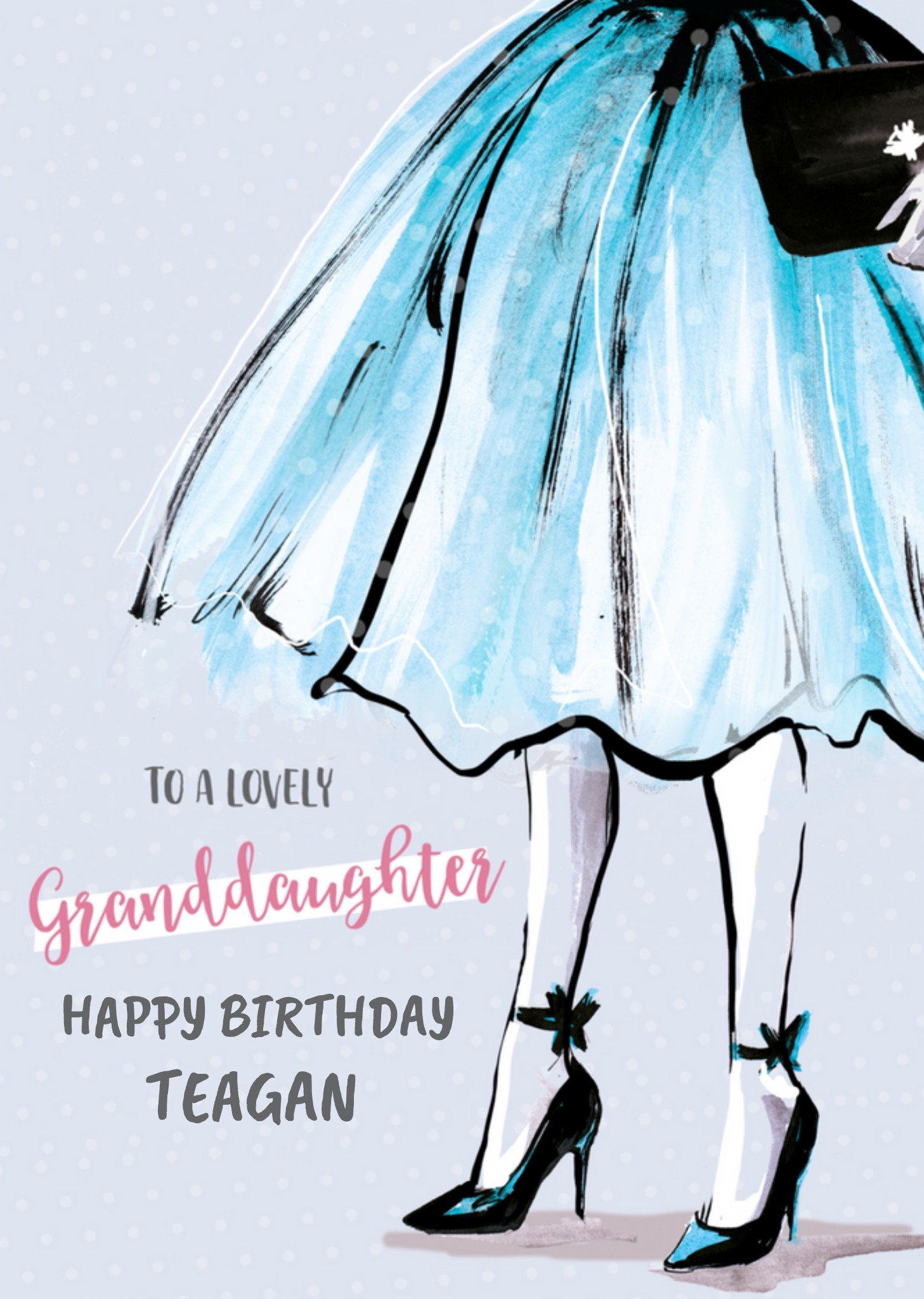 Verjaardagskaart - A lovely granddaughter