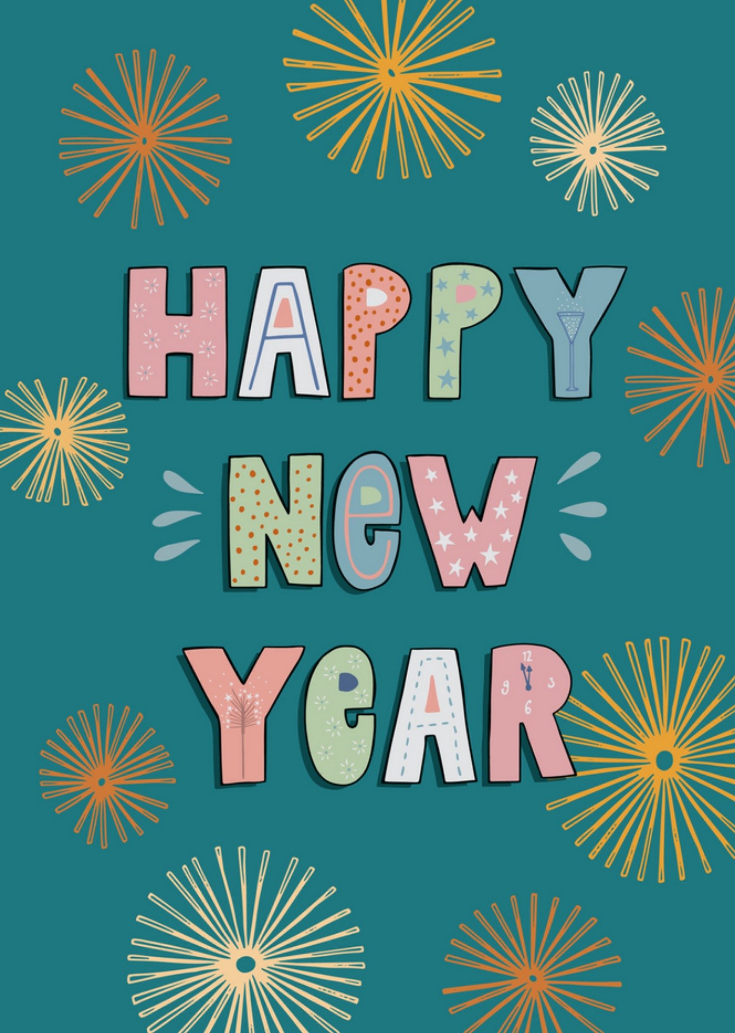 Funny Side Up - Nieuwjaarskaart - Happy New Year