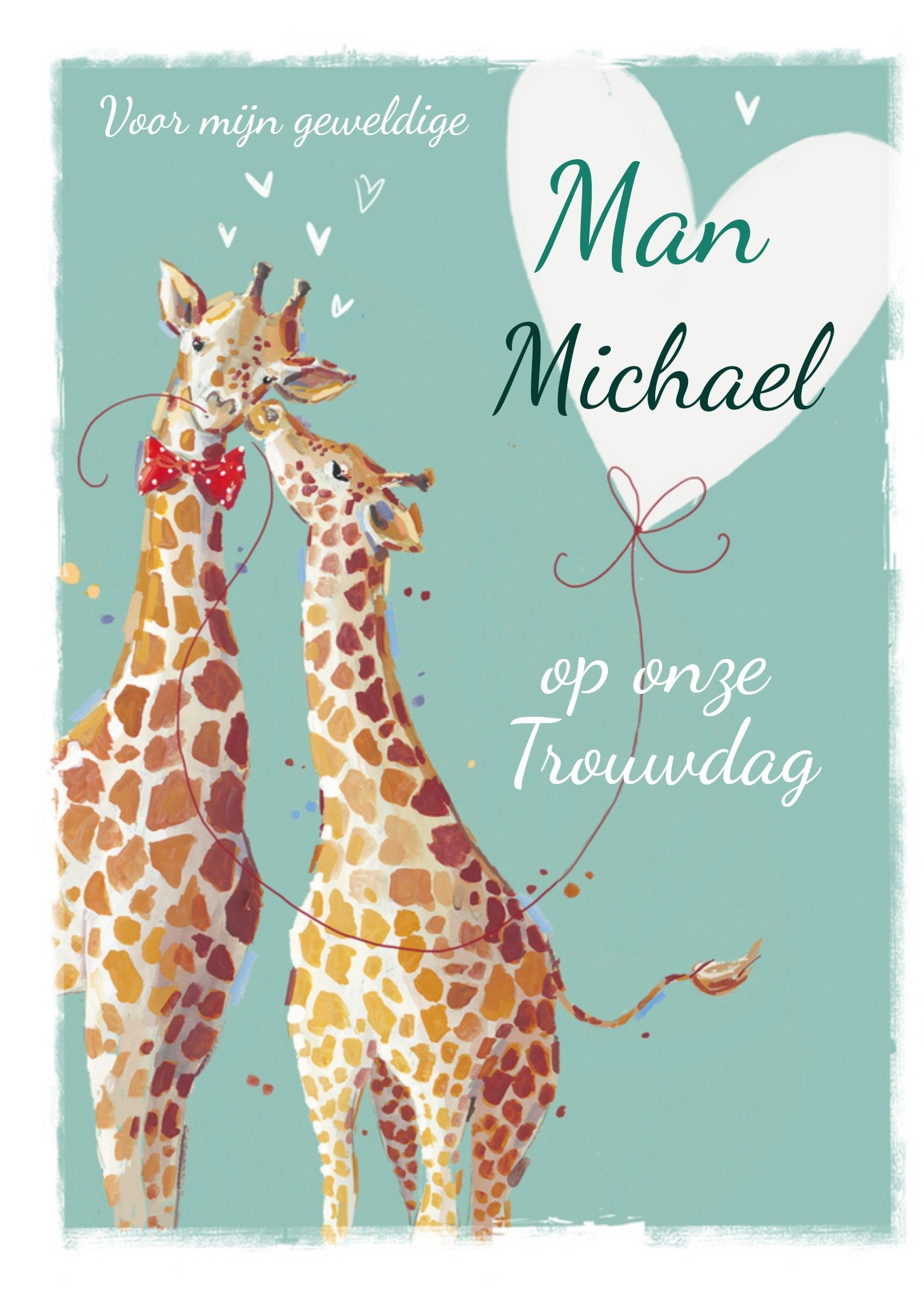 Ling Design - Huwelijkskaart - giraf - naam