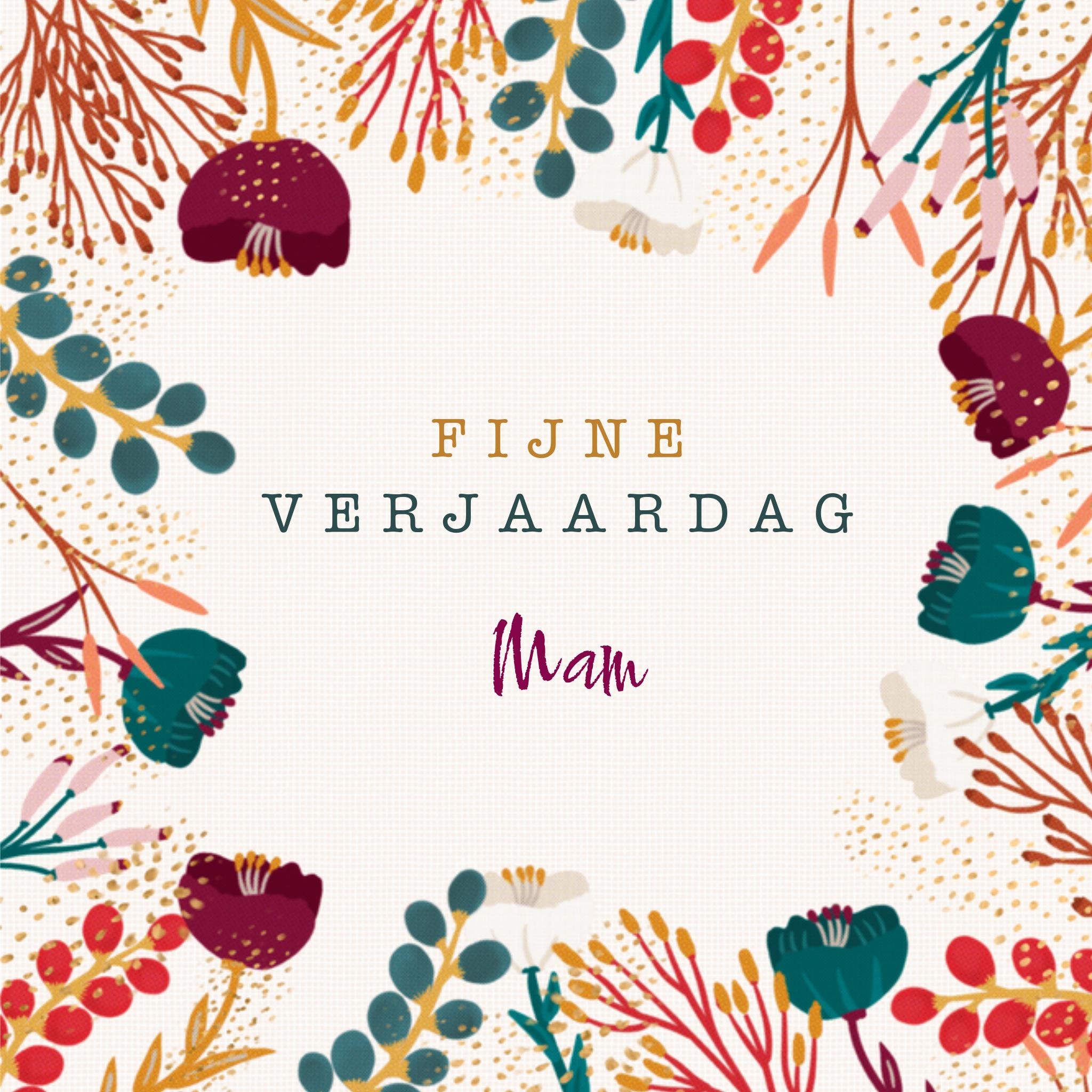 Verjaardagskaart - Mama - Bloemen