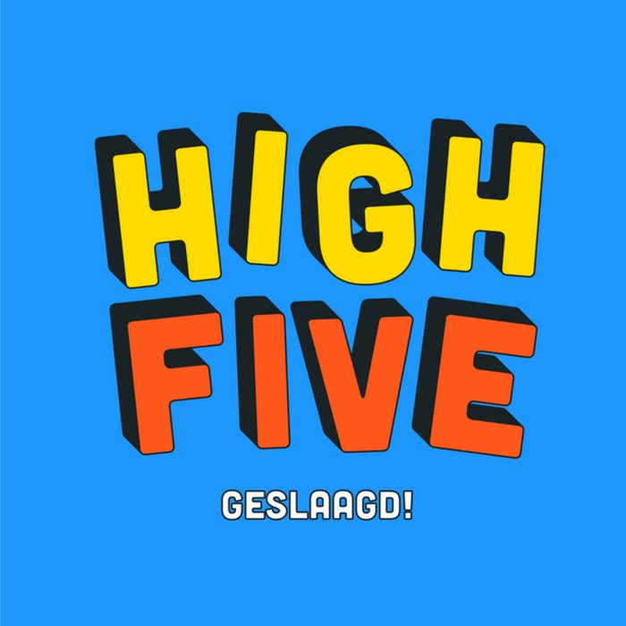 Greetz | Geslaagd kaart | high five