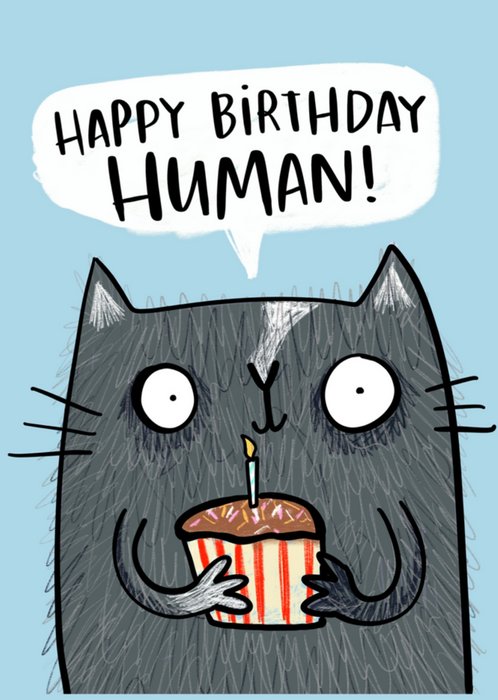 Lucy Maggie | Verjaardagskaart | cat met cupcake